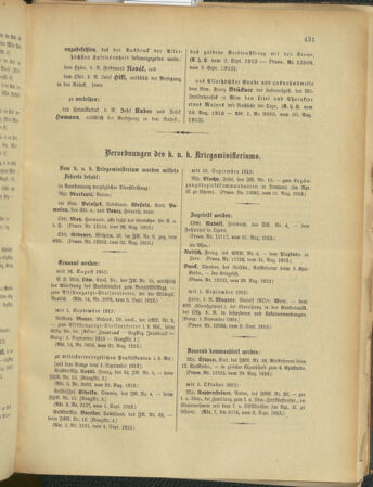 Kaiserlich-königliches Armee-Verordnungsblatt: Personal-Angelegenheiten 19130906 Seite: 7