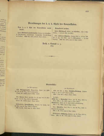 Kaiserlich-königliches Armee-Verordnungsblatt: Personal-Angelegenheiten 19130913 Seite: 7