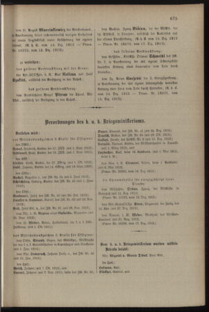 Kaiserlich-königliches Armee-Verordnungsblatt: Personal-Angelegenheiten 19131220 Seite: 3