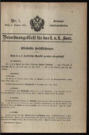 Kaiserlich-königliches Armee-Verordnungsblatt: Personal-Angelegenheiten