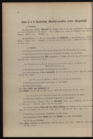 Kaiserlich-königliches Armee-Verordnungsblatt: Personal-Angelegenheiten 19150106 Seite: 2