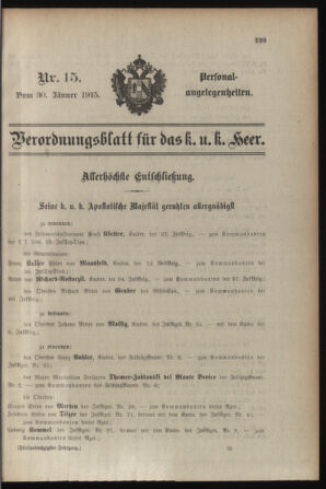 Kaiserlich-königliches Armee-Verordnungsblatt: Personal-Angelegenheiten 19150130 Seite: 11