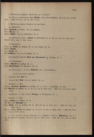 Kaiserlich-königliches Armee-Verordnungsblatt: Personal-Angelegenheiten 19150429 Seite: 3