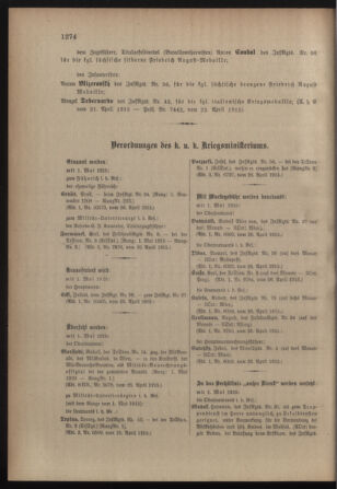 Kaiserlich-königliches Armee-Verordnungsblatt: Personal-Angelegenheiten 19150429 Seite: 62