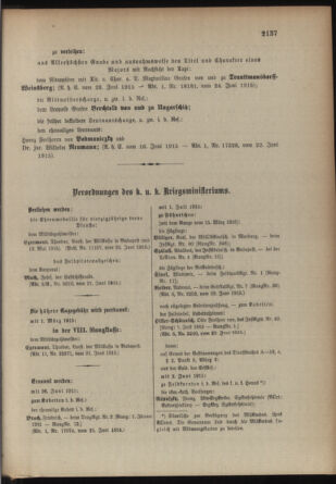 Kaiserlich-königliches Armee-Verordnungsblatt: Personal-Angelegenheiten 19150626 Seite: 25