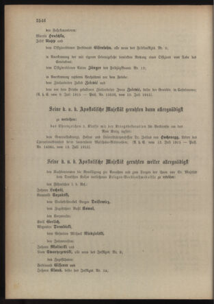 Kaiserlich-königliches Armee-Verordnungsblatt: Personal-Angelegenheiten 19150717 Seite: 20