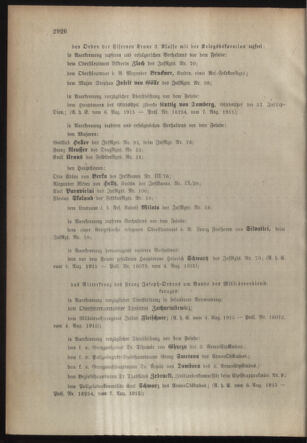 Kaiserlich-königliches Armee-Verordnungsblatt: Personal-Angelegenheiten 19150811 Seite: 2