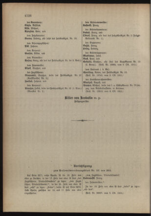 Kaiserlich-königliches Armee-Verordnungsblatt: Personal-Angelegenheiten 19151011 Seite: 30