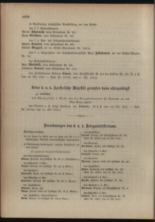 Kaiserlich-königliches Armee-Verordnungsblatt: Personal-Angelegenheiten 19151016 Seite: 12