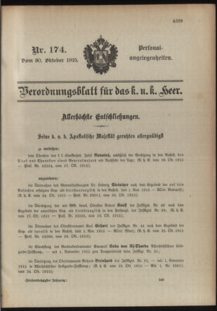 Kaiserlich-königliches Armee-Verordnungsblatt: Personal-Angelegenheiten 19151030 Seite: 29