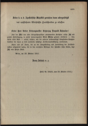 Kaiserlich-königliches Armee-Verordnungsblatt: Personal-Angelegenheiten 19151030 Seite: 45