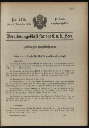 Kaiserlich-königliches Armee-Verordnungsblatt: Personal-Angelegenheiten 19151106 Seite: 29