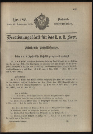 Kaiserlich-königliches Armee-Verordnungsblatt: Personal-Angelegenheiten