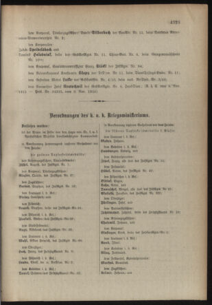 Kaiserlich-königliches Armee-Verordnungsblatt: Personal-Angelegenheiten 19151116 Seite: 13