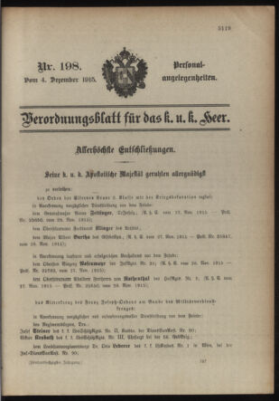 Kaiserlich-königliches Armee-Verordnungsblatt: Personal-Angelegenheiten 19151204 Seite: 1