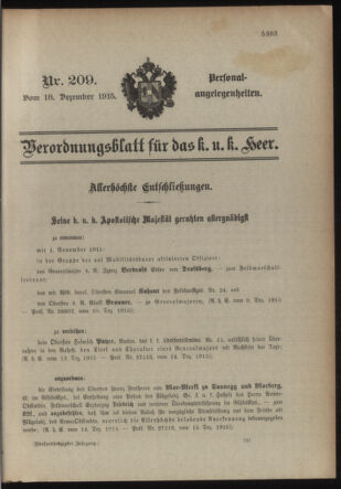 Kaiserlich-königliches Armee-Verordnungsblatt: Personal-Angelegenheiten 19151218 Seite: 33