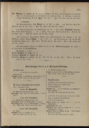 Kaiserlich-königliches Armee-Verordnungsblatt: Personal-Angelegenheiten 19151231 Seite: 39