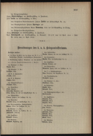 Kaiserlich-königliches Armee-Verordnungsblatt: Personal-Angelegenheiten 19160419 Seite: 13