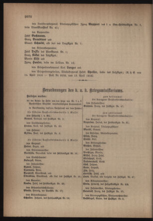 Kaiserlich-königliches Armee-Verordnungsblatt: Personal-Angelegenheiten 19160422 Seite: 14