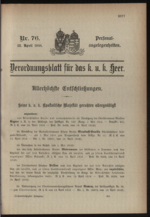 Kaiserlich-königliches Armee-Verordnungsblatt: Personal-Angelegenheiten 19160422 Seite: 21