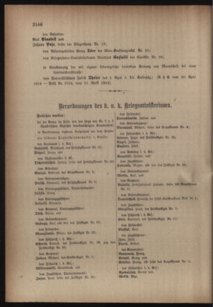 Kaiserlich-königliches Armee-Verordnungsblatt: Personal-Angelegenheiten 19160429 Seite: 20