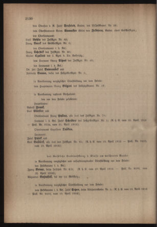 Kaiserlich-königliches Armee-Verordnungsblatt: Personal-Angelegenheiten 19160429 Seite: 4