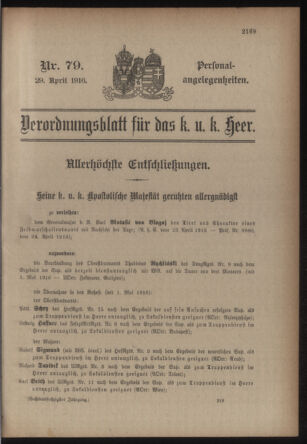 Kaiserlich-königliches Armee-Verordnungsblatt: Personal-Angelegenheiten 19160429 Seite: 43