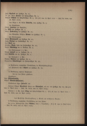 Kaiserlich-königliches Armee-Verordnungsblatt: Personal-Angelegenheiten 19160501 Seite: 3