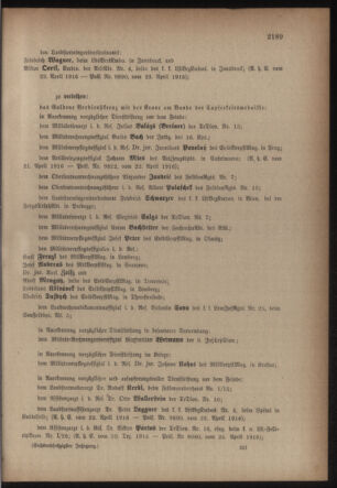 Kaiserlich-königliches Armee-Verordnungsblatt: Personal-Angelegenheiten 19160501 Seite: 9