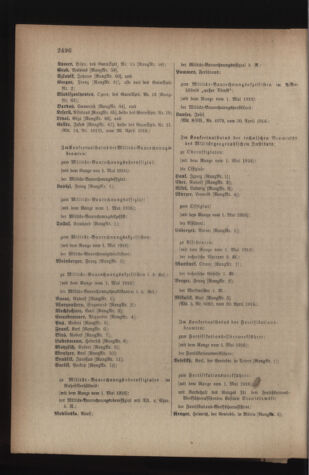 Kaiserlich-königliches Armee-Verordnungsblatt: Personal-Angelegenheiten 19160508 Seite: 176