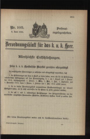 Kaiserlich-königliches Armee-Verordnungsblatt: Personal-Angelegenheiten 19160603 Seite: 39