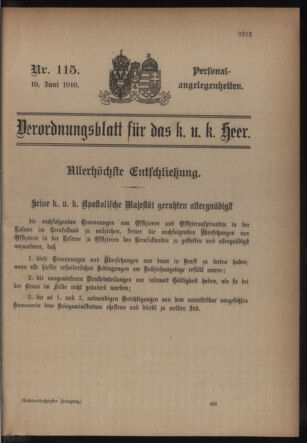 Kaiserlich-königliches Armee-Verordnungsblatt: Personal-Angelegenheiten 19160619 Seite: 37