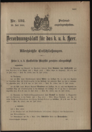 Kaiserlich-königliches Armee-Verordnungsblatt: Personal-Angelegenheiten 19160722 Seite: 23