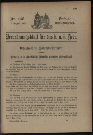 Kaiserlich-königliches Armee-Verordnungsblatt: Personal-Angelegenheiten 19160812 Seite: 33