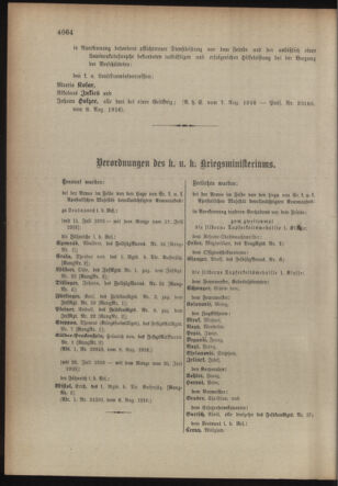 Kaiserlich-königliches Armee-Verordnungsblatt: Personal-Angelegenheiten 19160814 Seite: 14