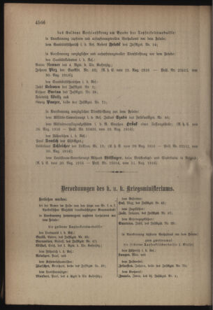 Kaiserlich-königliches Armee-Verordnungsblatt: Personal-Angelegenheiten 19160906 Seite: 14