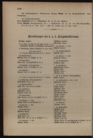 Kaiserlich-königliches Armee-Verordnungsblatt: Personal-Angelegenheiten 19160918 Seite: 12