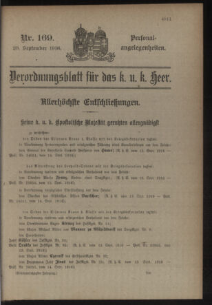 Kaiserlich-königliches Armee-Verordnungsblatt: Personal-Angelegenheiten 19160920 Seite: 1