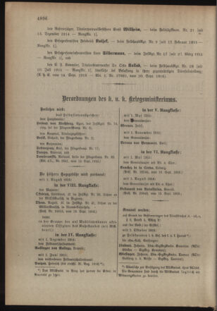 Kaiserlich-königliches Armee-Verordnungsblatt: Personal-Angelegenheiten 19160923 Seite: 50