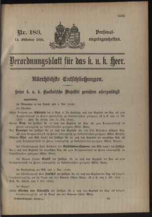 Kaiserlich-königliches Armee-Verordnungsblatt: Personal-Angelegenheiten 19161014 Seite: 33