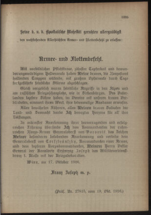 Kaiserlich-königliches Armee-Verordnungsblatt: Personal-Angelegenheiten 19161021 Seite: 25