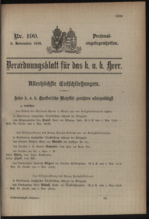 Kaiserlich-königliches Armee-Verordnungsblatt: Personal-Angelegenheiten 19161108 Seite: 1