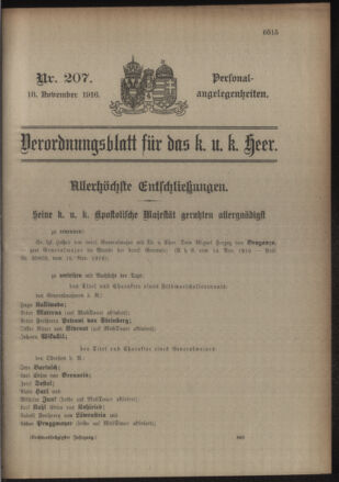 Kaiserlich-königliches Armee-Verordnungsblatt: Personal-Angelegenheiten 19161118 Seite: 35