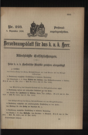 Kaiserlich-königliches Armee-Verordnungsblatt: Personal-Angelegenheiten 19161205 Seite: 3