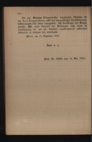 Kaiserlich-königliches Armee-Verordnungsblatt: Personal-Angelegenheiten 19161216 Seite: 64