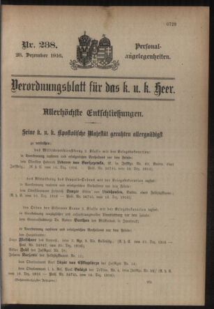 Kaiserlich-königliches Armee-Verordnungsblatt: Personal-Angelegenheiten 19161228 Seite: 1