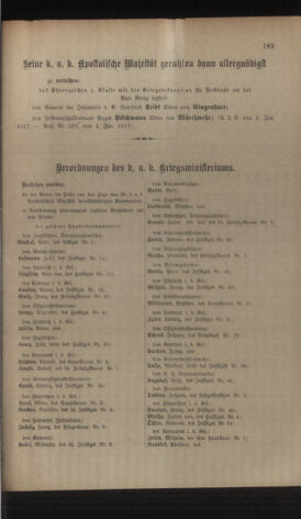 Kaiserlich-königliches Armee-Verordnungsblatt: Personal-Angelegenheiten 19170110 Seite: 15