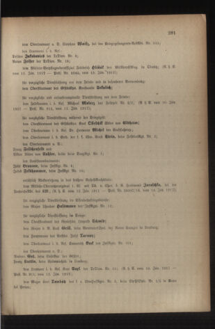 Kaiserlich-königliches Armee-Verordnungsblatt: Personal-Angelegenheiten 19170118 Seite: 11