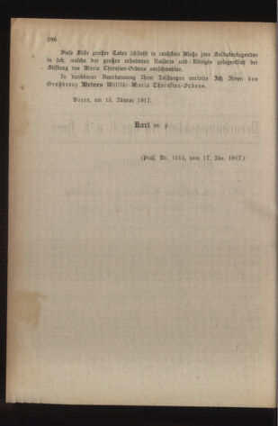 Kaiserlich-königliches Armee-Verordnungsblatt: Personal-Angelegenheiten 19170119 Seite: 2