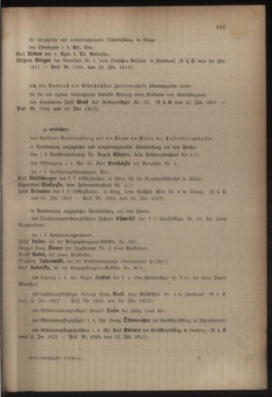 Kaiserlich-königliches Armee-Verordnungsblatt: Personal-Angelegenheiten 19170129 Seite: 9